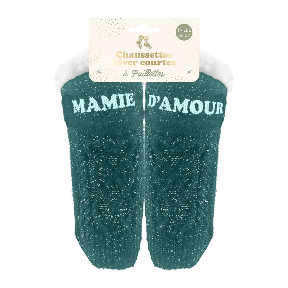 Chaussettes Hiver Courtes Paillettes Mamie D Amour