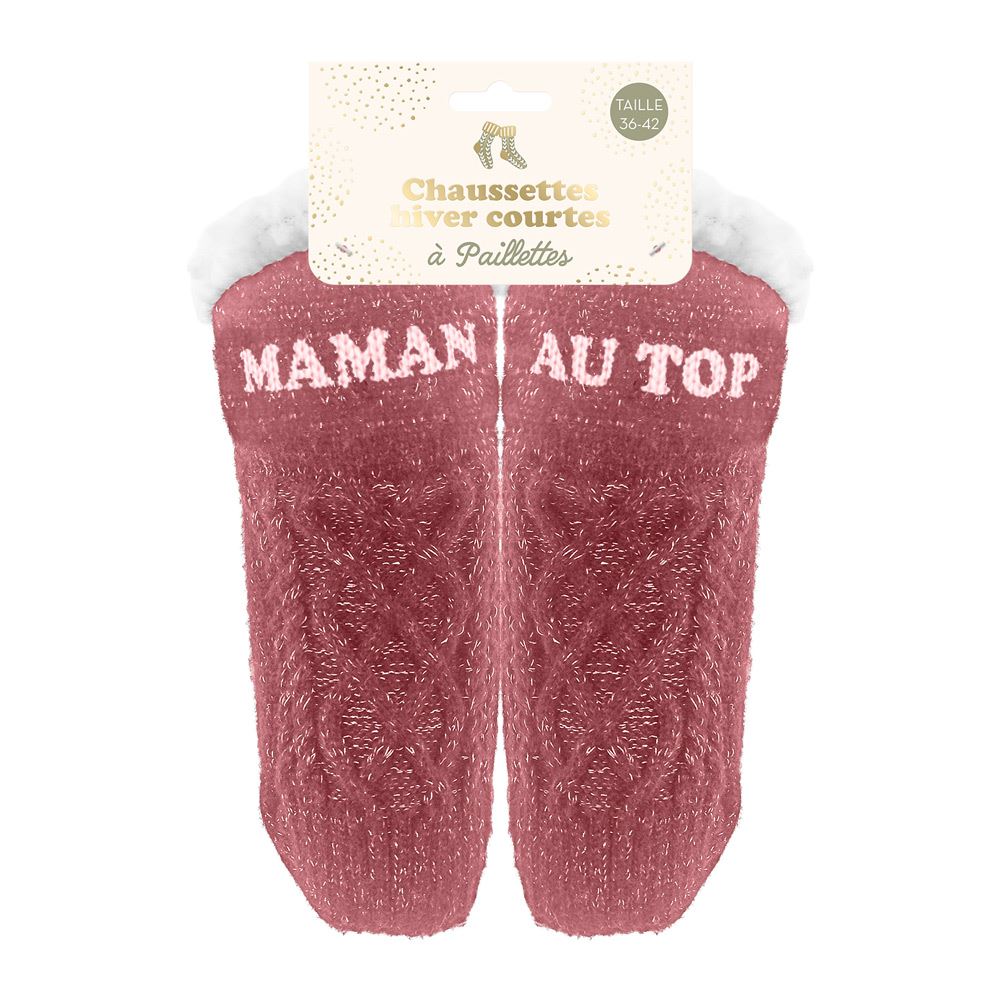 Chaussettes Hiver Courtes Paillettes Maman Au Top